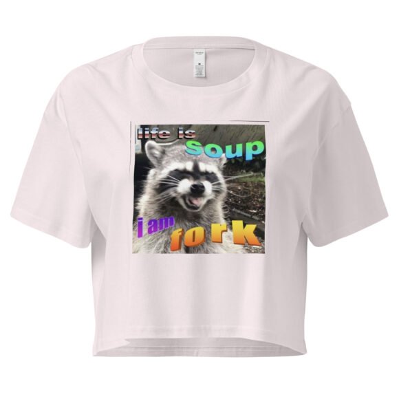 Life is Soup and I Am Fork Y2K Baby Tee | Soup Life Crisis Alt-Girl Crop Top | Fork Energy Tumblr Meme Tee - Image 8