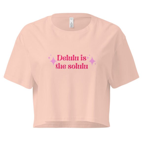 “Delulu is the Solulu” Y2K Baby Tee | Soft Stretch Delulu Crop Top | Y2K and Retro Vibes - Image 7
