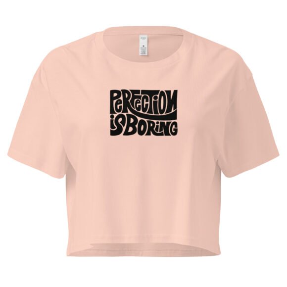 Perfection Is Boring Y2K Baby Tee | Flawed Hot Girl Retro Cropped Top | Tumblr Baddie Meme Tee - Image 5