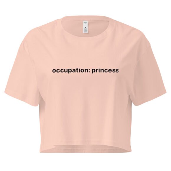 Occupation Princess Y2K Baby Tee | Royal Bimbo Energy Retro Cropped Top | Girlboss Fantasy Meme Tee - Image 4