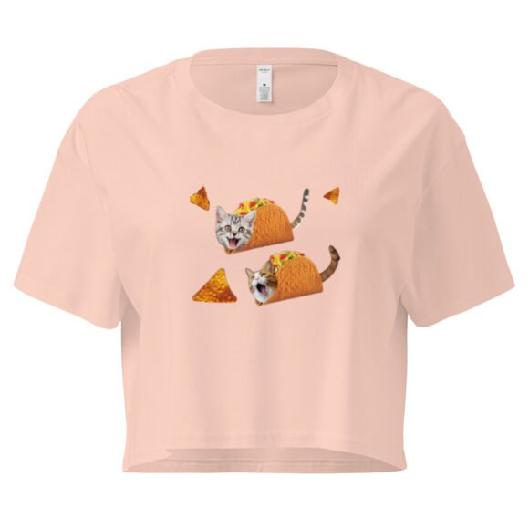 Catacos Y2K Baby Tee | Taco Tuesday Kitty Retro Cropped Top | Fast Food Animalcore Meme Tee - Image 6