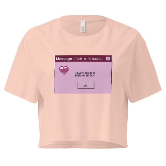 Never Been a Boring Bitch Message Box Y2K Baby Tee | Baddie Alert Retro Cropped Top | Alt-Girl Notification Meme Tee - Image 6