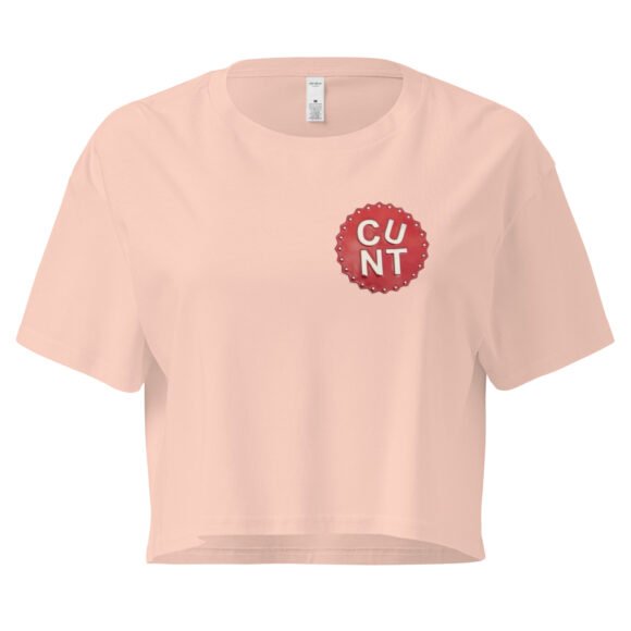 Cunt Badge Y2K Baby Tee | Slut Credentials Retro Cropped Top | Certified Bimbo Meme Tee - Image 6