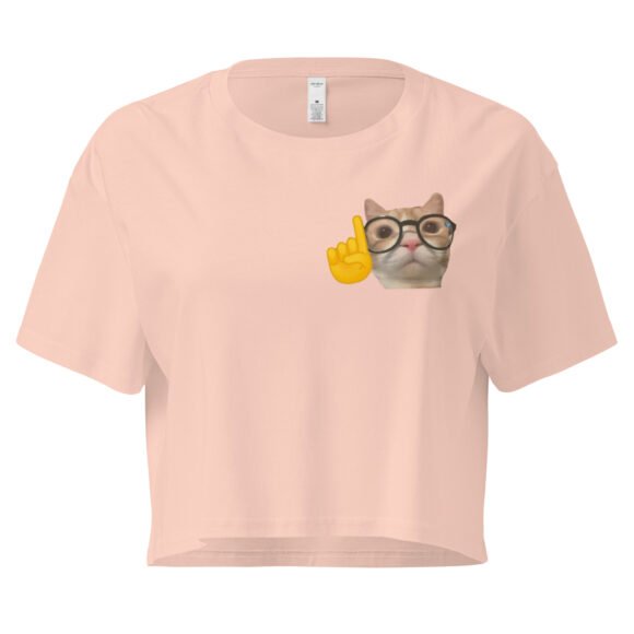 Knowin Cat Y2K Baby Tee | Smart Kittycore Retro Cropped Top | Intuitive Cat Meme Tee - Image 6