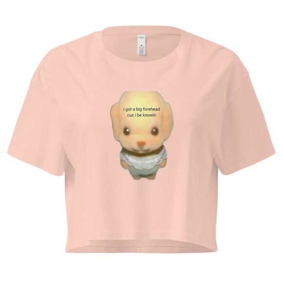 I Got a Big Forehead Cuz I Be Knowin Y2K Baby Tee | Smart Bitch Vibes Retro Cropped Top | Wisdom Head Meme Tee - Image 6