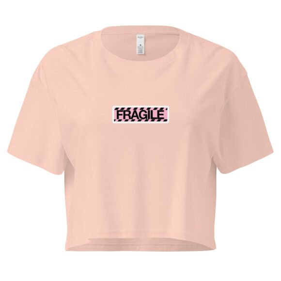 Fragile Y2K Baby Tee | Handle with Care Retro Cropped Top | Sadcore Soft Girl Tee - Image 6