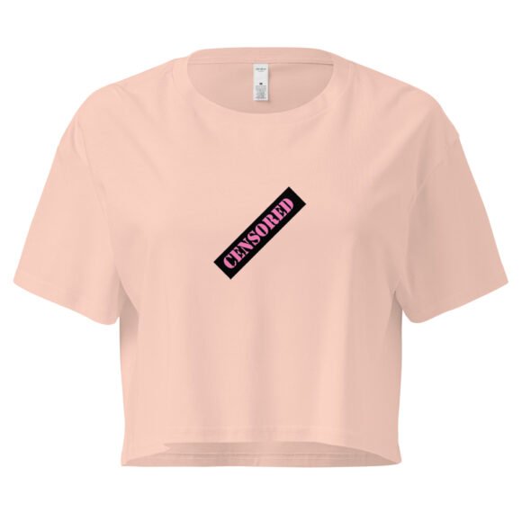 Censored Y2K Baby Tee | Hidden Bimbo Energy Retro Cropped Top | NSFW Vibes Meme Girl Tee - Image 6