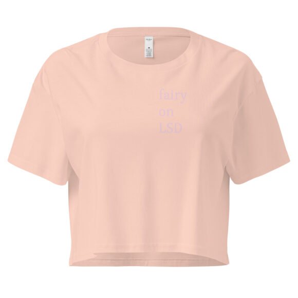 Fairy on LSD Y2K Baby Tee | Psychedelic Sprite Retro Cropped Top | Ethereal Drugcore Meme Tee - Image 5