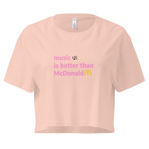 Music Is Better Than McDonald Y2K Baby Tee | Sonic Supremacy Retro Cropped Top | Indie Girl Statement Tee - Image 6