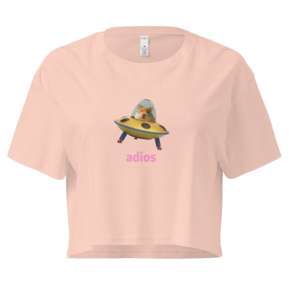 Adios Hamster Y2K Baby Tee | Rodentcore Goodbye Retro Cropped Top | Chaotic Animal Girl Meme Tee - Image 6