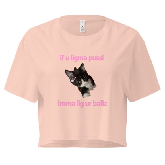 Ligma Pussi Imma Lig Ur Ballz Y2K Baby Tee | Too Much Energy Retro Cropped Top | Slutty Internetcore Tee - Image 5