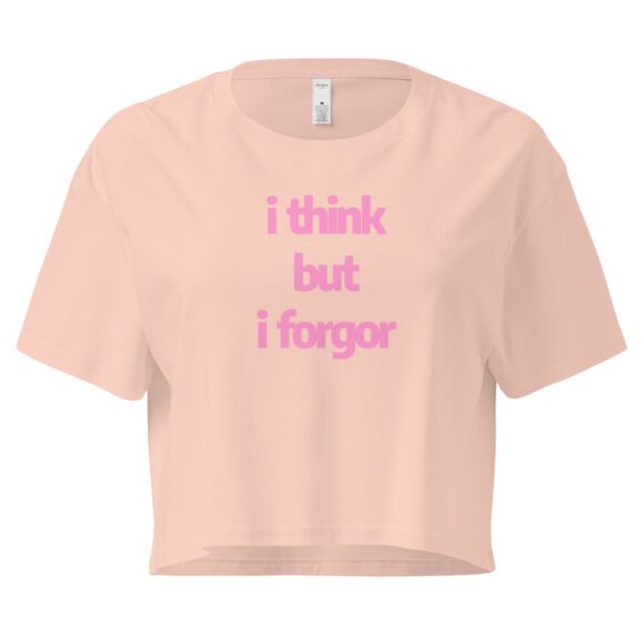 I Think But I Forgot Y2K Baby Tee | Thoughtless Baddie Retro Cropped Top | Oops All ADHD Meme Tee - Image 5