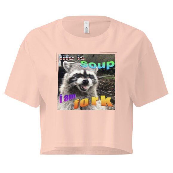 Life is Soup and I Am Fork Y2K Baby Tee | Soup Life Crisis Alt-Girl Crop Top | Fork Energy Tumblr Meme Tee - Image 6