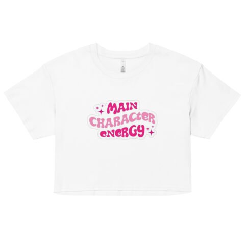 “Main Character Energy” Y2K Baby Tee | Girlboss  Cropped Top