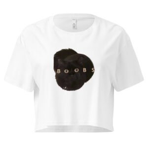 Boobs Cat Y2K Baby Tee | Titty Kittycore Retro Cropped Top | Milk Me Meme Girl Tee