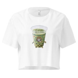 Matcha Cat Y2K Baby Tee | Green Tea Kitty Retro Cropped Top | Caffeinated Princess Meme Tee