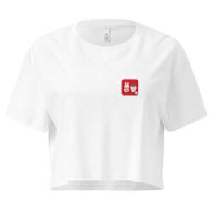 Little Bunny Strawberry Y2K Baby Tee | Sweet Rodentcore Retro Cropped Top | Soft Bunny Bimbo Meme Tee