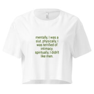 Mentally I Was a Slut Y2K Baby Tee | Former Hoe Energy Retro Cropped Top | Softcore Recovery Meme Tee