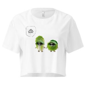 Little Bitches Cabbage Cat Y2K Baby Tee | Crunchy Feralcore Retro Cropped Top | Bitchy Bunny Girl Meme Tee