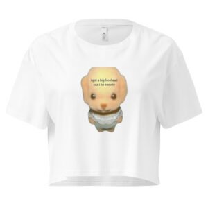 I Got a Big Forehead Cuz I Be Knowin Y2K Baby Tee | Smart Bitch Vibes Retro Cropped Top | Wisdom Head Meme Tee