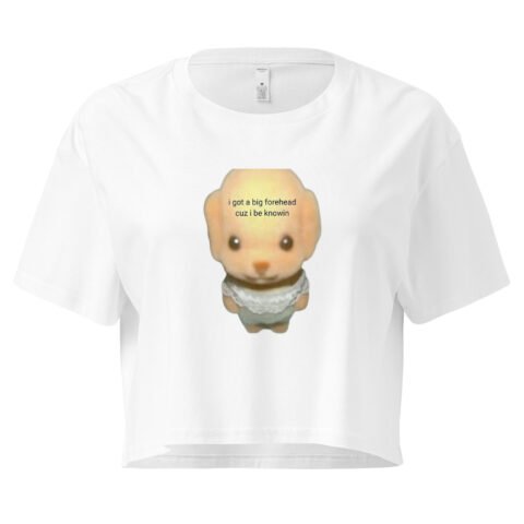 I Got a Big Forehead Cuz I Be Knowin Y2K Baby Tee | Smart Bitch Vibes Retro Cropped Top | Wisdom Head Meme Tee
