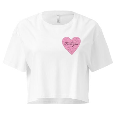 Fuck You Heart Y2K Baby Tee | Anti-Love Letter Retro Cropped Top | Brokenhearted Memecore Tee