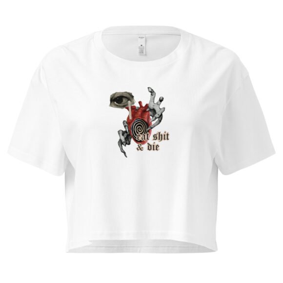 Eat Shit and Die Weirdcore Y2K Baby Tee | Surreal Rage Retro Cropped Top | Internetcore Kill Baddie Tee - Image 10