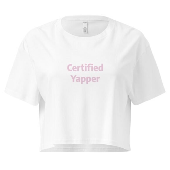 Certified Yapper Y2K Baby Tee | Talkative Baddie Retro Cropped Top | Can’t Shut Up Meme Tee - Image 10
