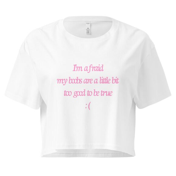 My Boobs Are a Lil Bit Too Good to Be True Y2K Baby Tee | Rack Alert Retro Cropped Top | Titty Illusion Baddie Tee - Image 10