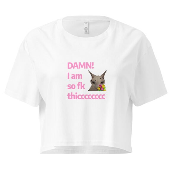 Damn Im So Fk Thicc Y2K Baby Tee | Dump Truck Baddie Retro Cropped Top | Full Body Meme Moment Tee - Image 10