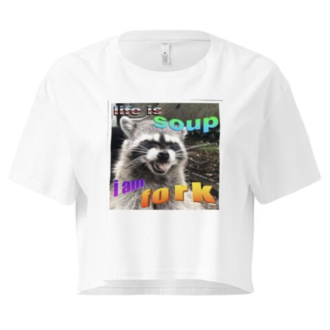 Life is Soup and I Am Fork Y2K Baby Tee | Soup Life Crisis Alt-Girl Crop Top | Fork Energy Tumblr Meme Tee