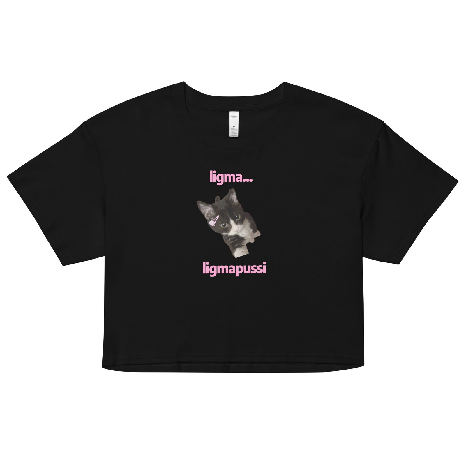 Ligma Pussi Y2K Baby Tee | Bold Meme Girl Retro Cropped Top | Shock Value Baddie Crop Tee - Image 2