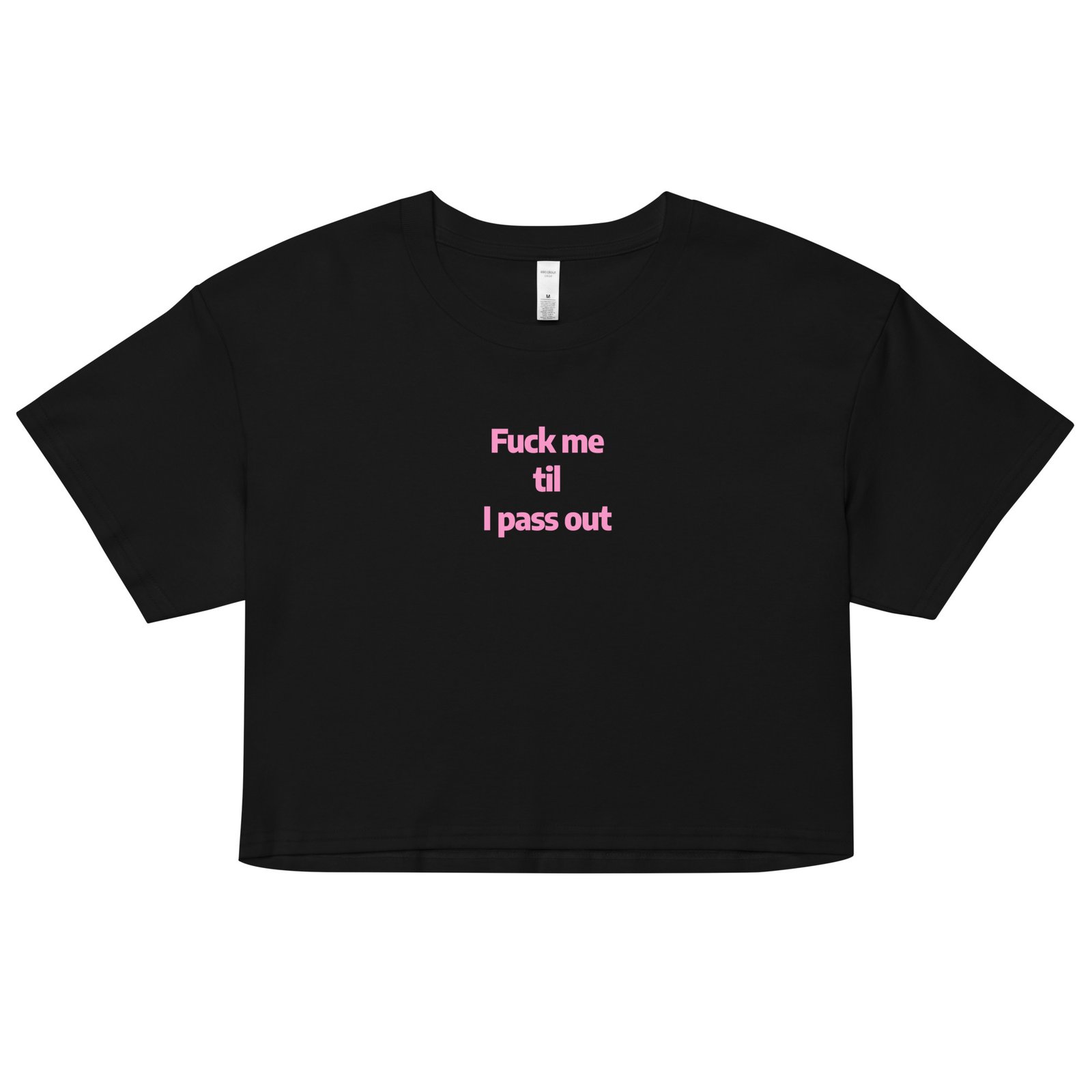 Fuck Me Til I Pass Out Y2K Baby Tee | Bed Destroyer Retro Cropped Top | Certified Slutcore Baddie Tee - Image 2