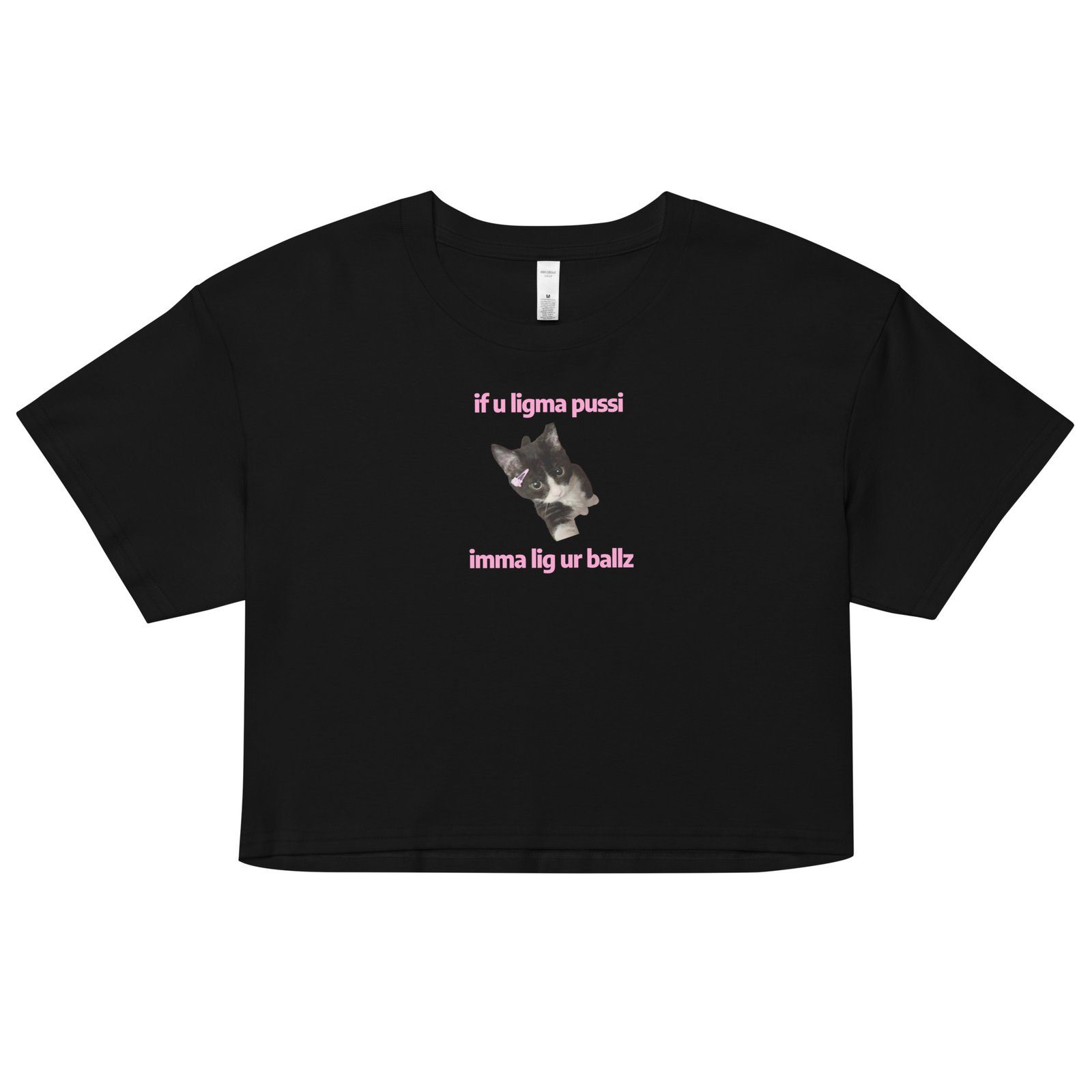 Ligma Pussi Imma Lig Ur Ballz Y2K Baby Tee | Too Much Energy Retro Cropped Top | Slutty Internetcore Tee