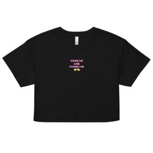Choke Me While Fucking Me Y2K Baby Tee | Kinky Bimbo Vibes Retro Cropped Top | BDSM Princess Slutcore Tee