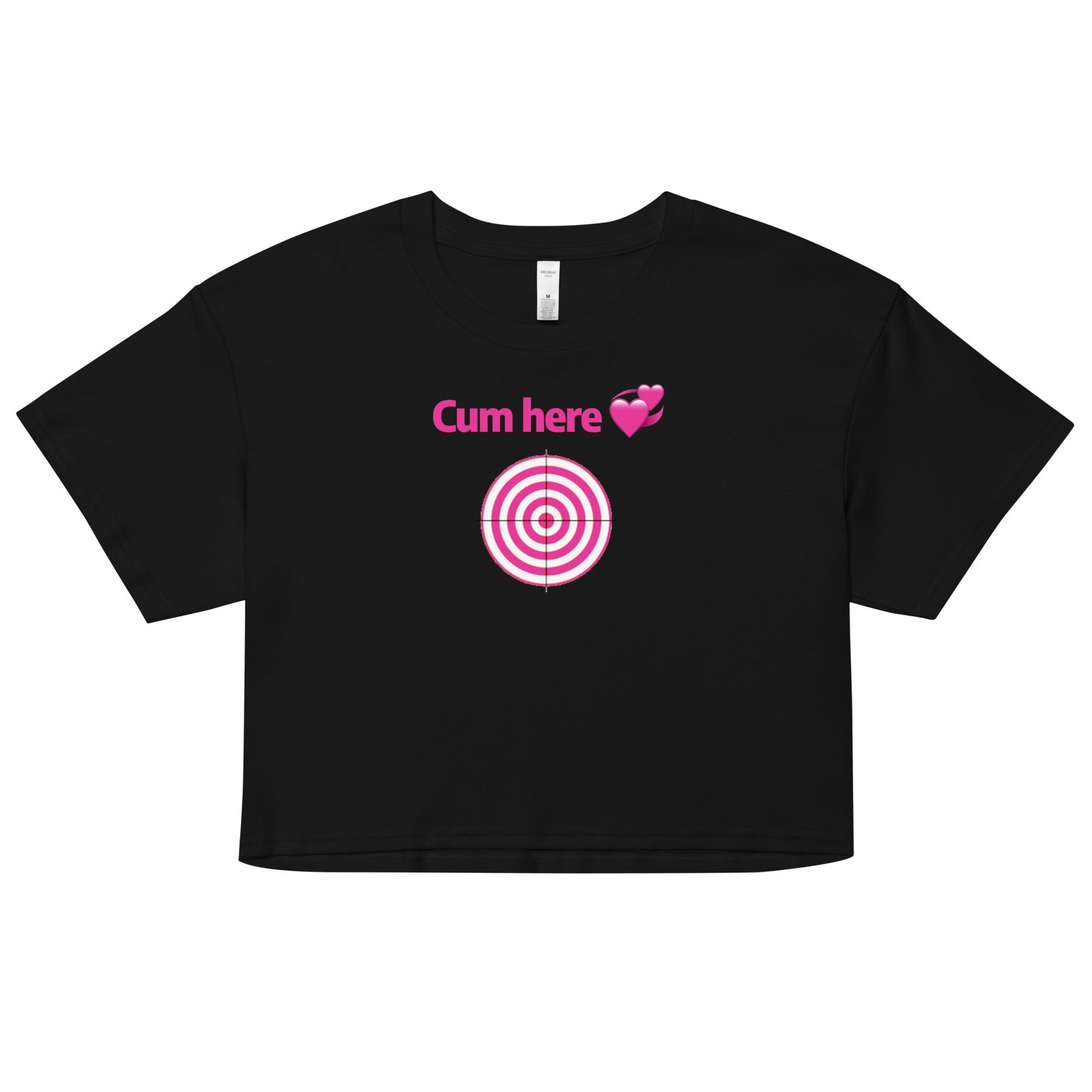 Cum Here Y2K Baby Tee | Immediate Urge Retro Cropped Top | Slut Signal Activated Meme Tee - Image 12