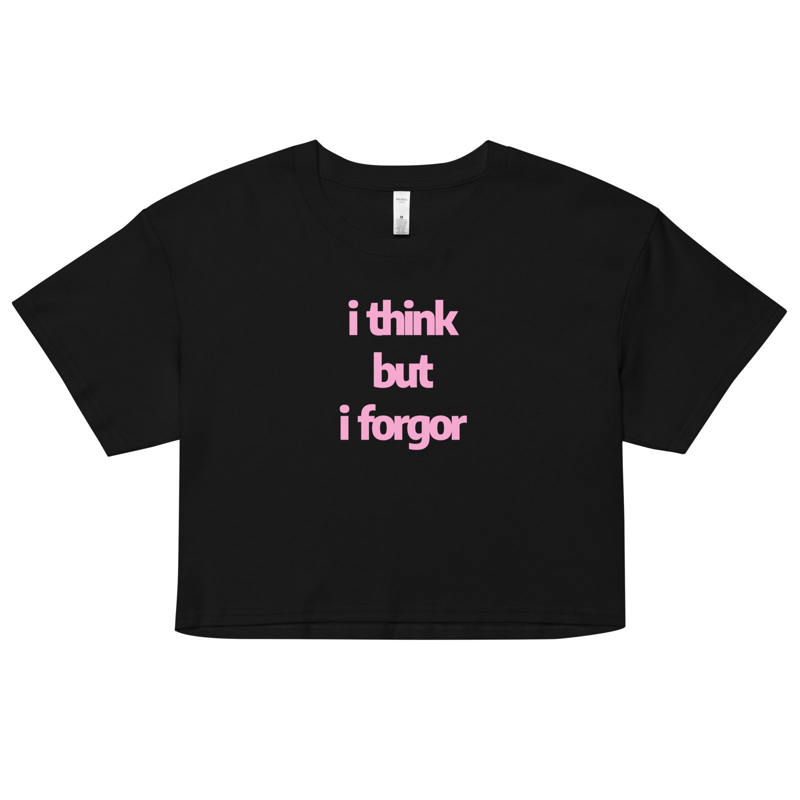 I Think But I Forgot Y2K Baby Tee | Thoughtless Baddie Retro Cropped Top | Oops All ADHD Meme Tee