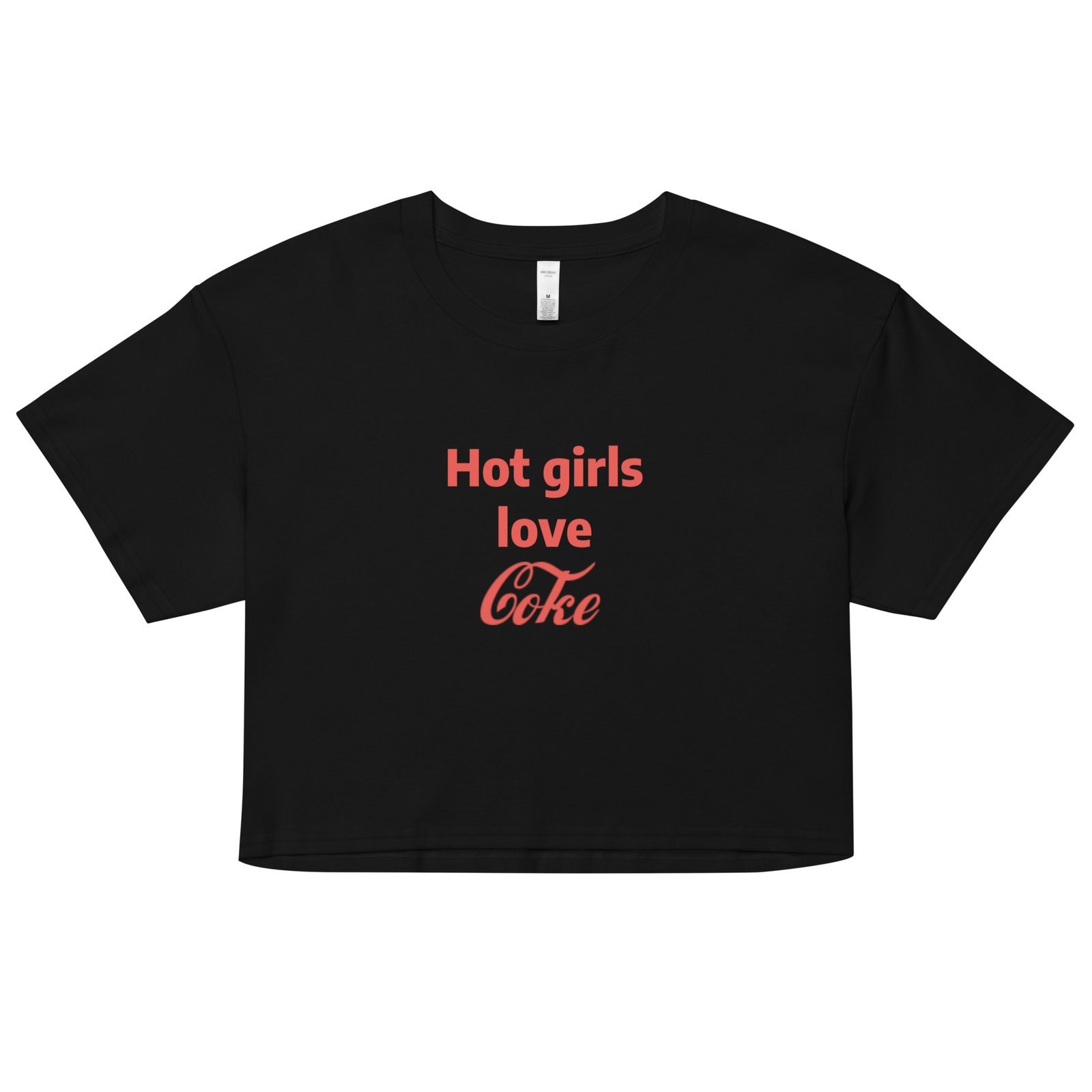 Hot Girls Love Coke Y2K Baby Tee | Soft Drink Bimbo Retro Cropped Top | Coca Baddie Club Tee