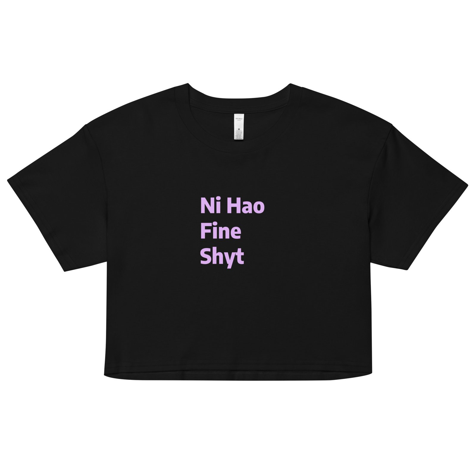 Ni Hao Fine Shyt Y2K Baby Tee | Bilingual Baddie Retro Cropped Top | International Rizz Meme Tee