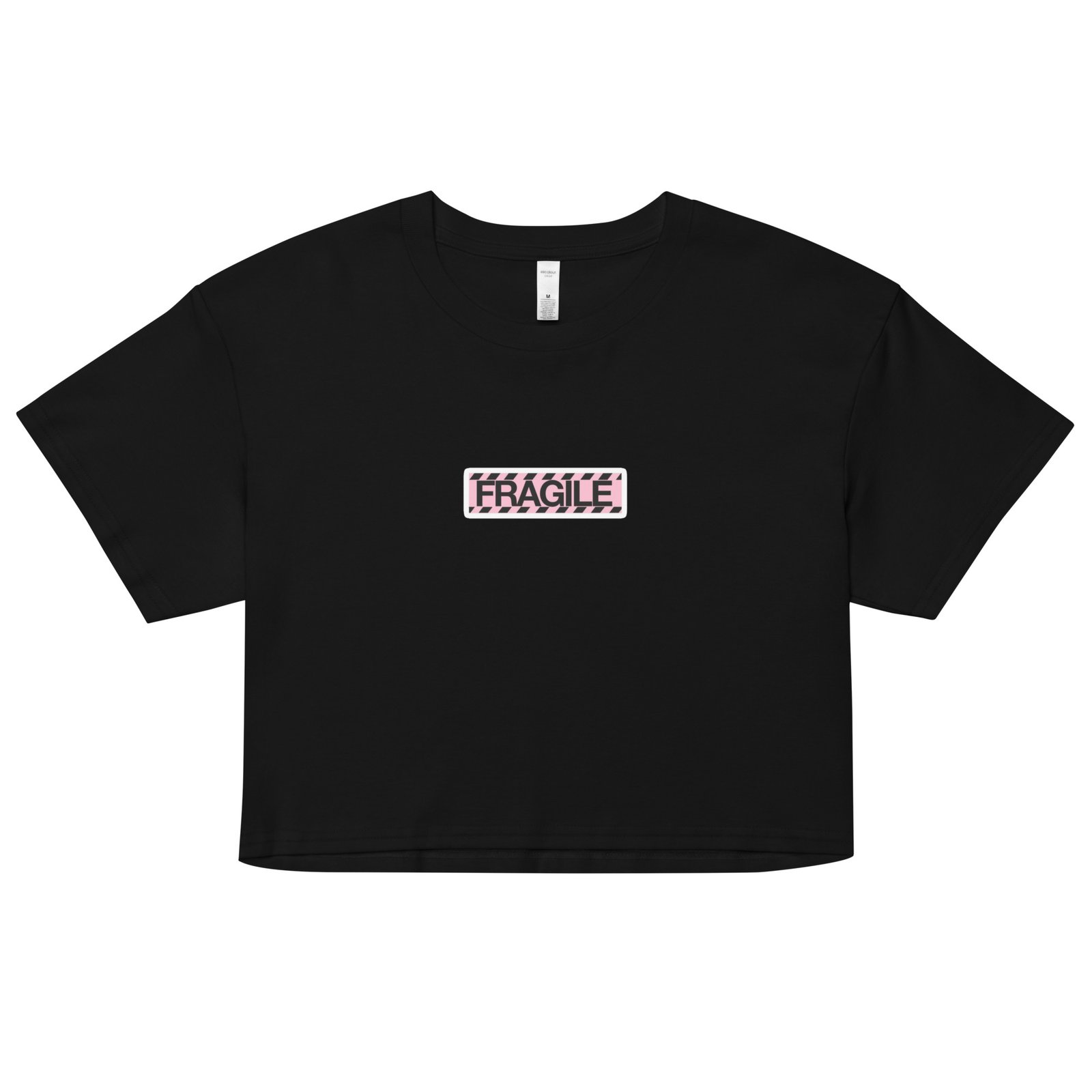 Fragile Y2K Baby Tee | Handle with Care Retro Cropped Top | Sadcore Soft Girl Tee - Image 2