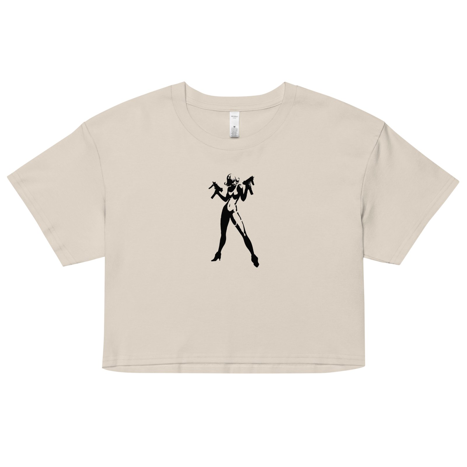 Assassin Girl Y2K Baby Tee | Silent Weapon Retro Cropped Top | Killer Instinct Baddie Shirt - Image 5
