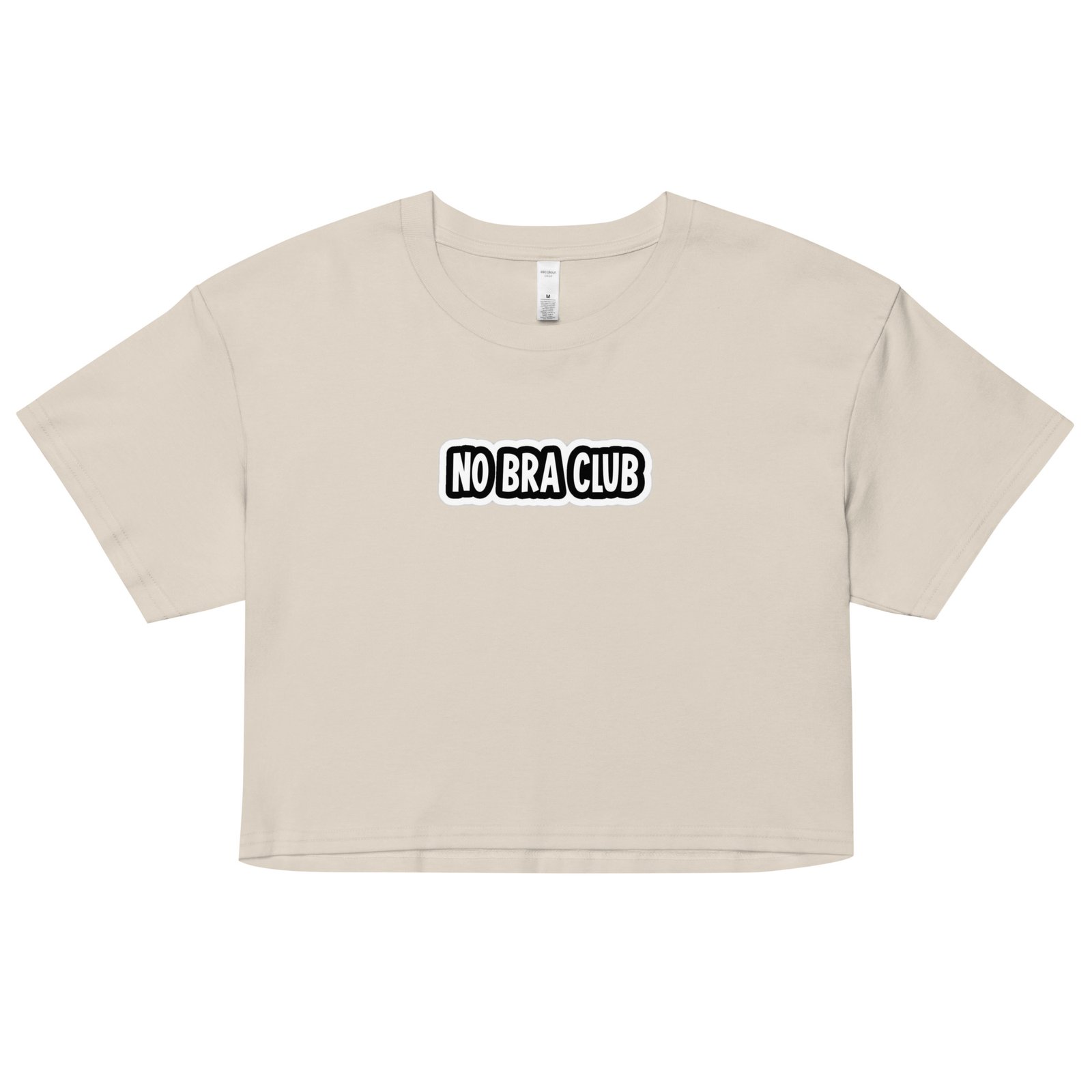 No Bra Club Y2K Baby Tee | Free the Nips Retro Cropped Top | Braless Baddie Meme Shirt - Image 7