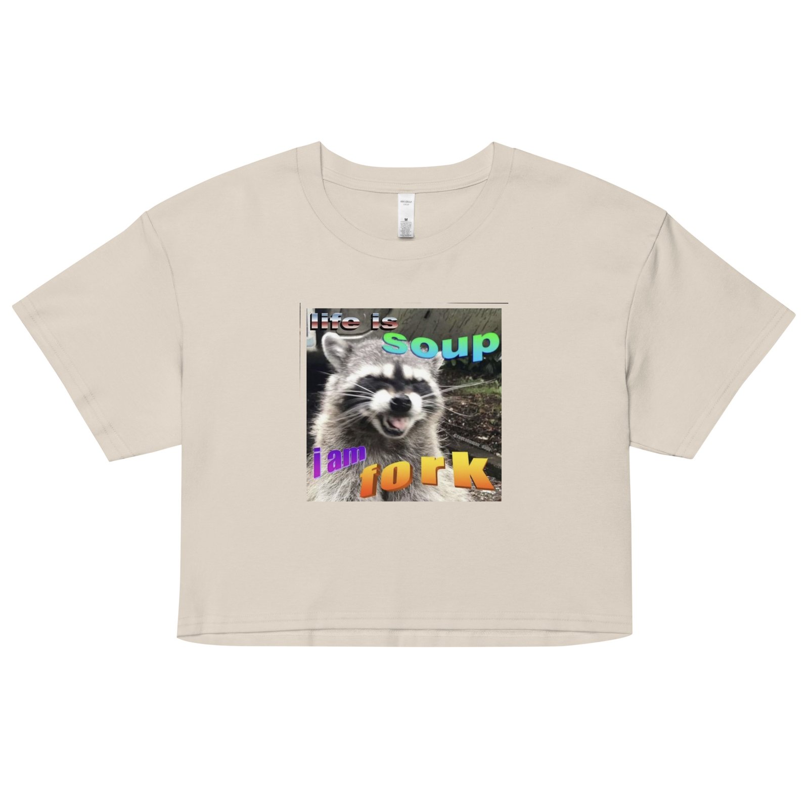 Life is Soup and I Am Fork Y2K Baby Tee | Soup Life Crisis Alt-Girl Crop Top | Fork Energy Tumblr Meme Tee - Image 12