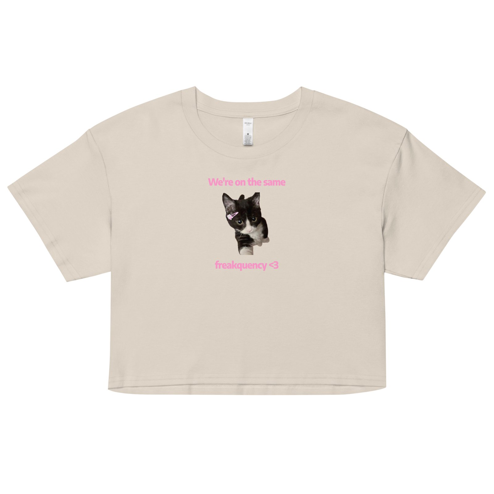 We're on the Same Freakquency Y2K Baby Tee | Freakquency Match Alt-Girl Crop Top | Softcore Radio Tumblr Tee - Image 48