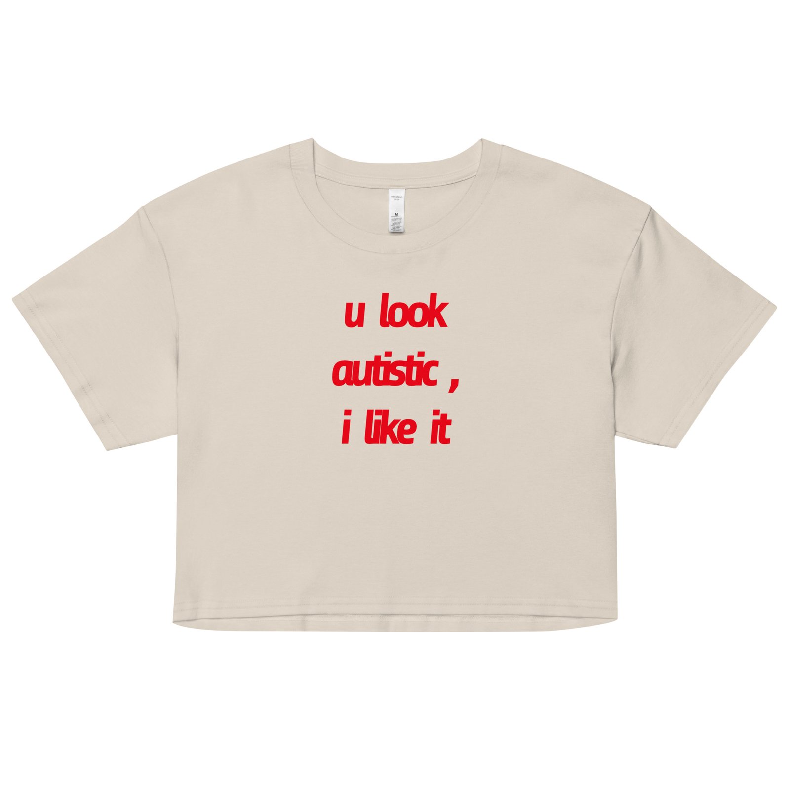 U Look Autistic Y2K Baby Tee | Neurodivergent Icon Retro Cropped Top | Spicy Brain Energy Meme Tee - Image 11