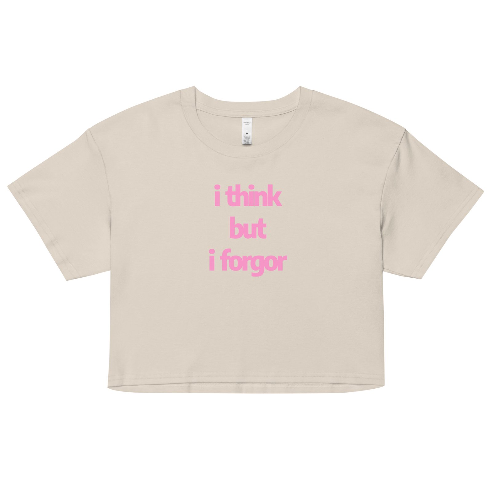 I Think But I Forgot Y2K Baby Tee | Thoughtless Baddie Retro Cropped Top | Oops All ADHD Meme Tee - Image 11