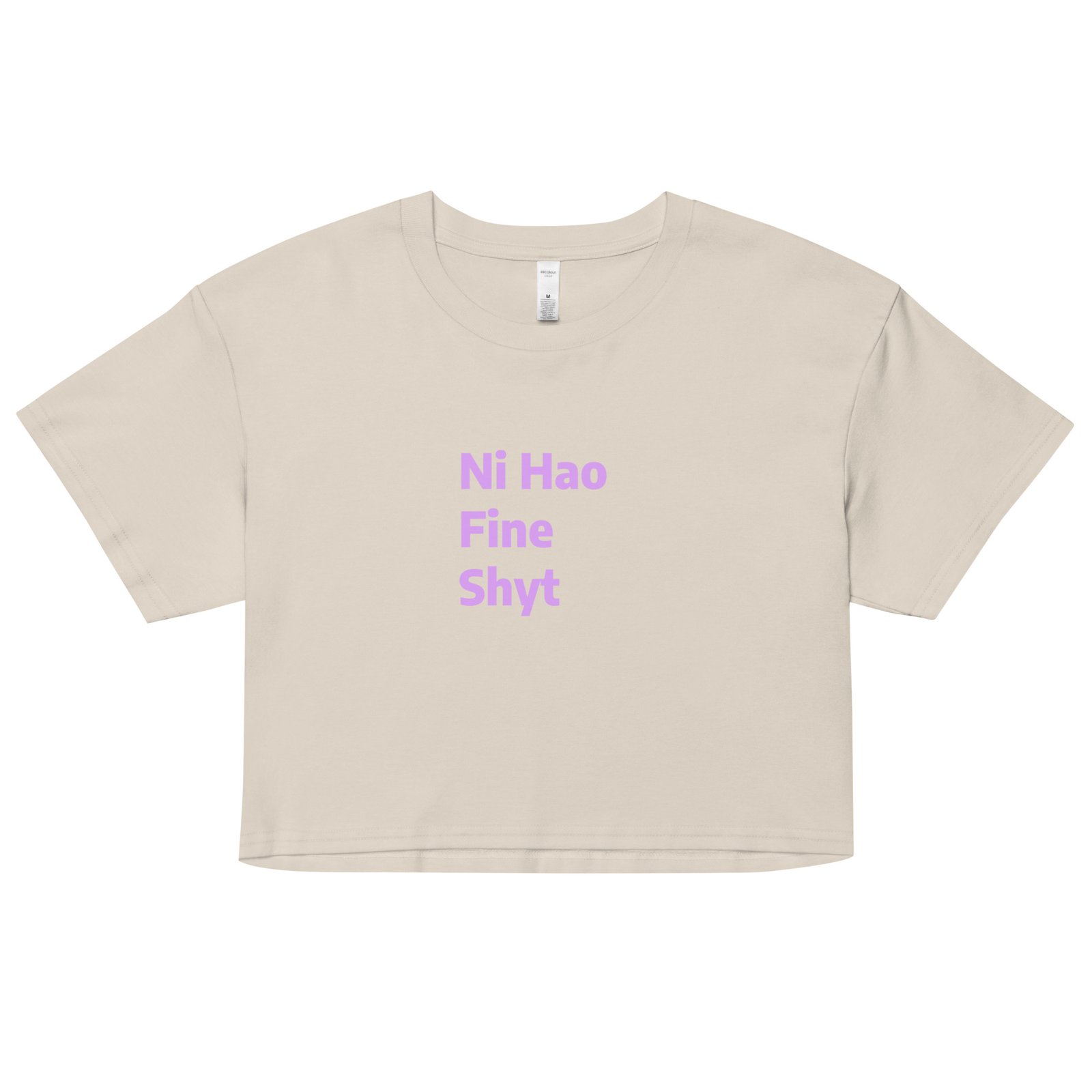 Ni Hao Fine Shyt Y2K Baby Tee | Bilingual Baddie Retro Cropped Top | International Rizz Meme Tee - Image 11