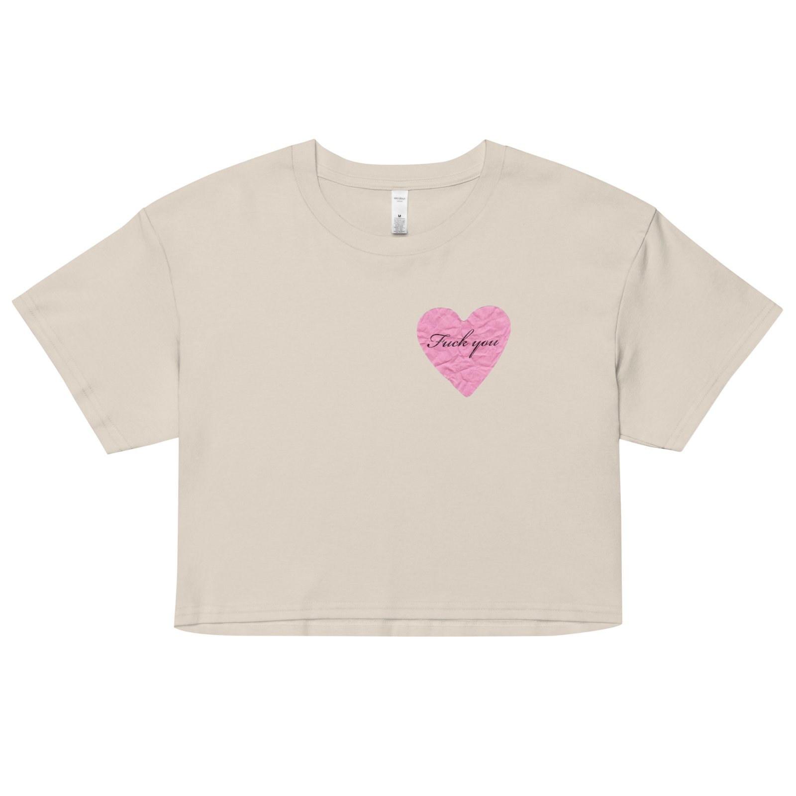 Fuck You Heart Y2K Baby Tee | Anti-Love Letter Retro Cropped Top | Brokenhearted Memecore Tee - Image 12