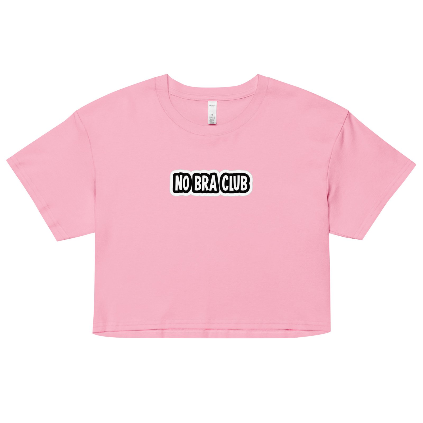 No Bra Club Y2K Baby Tee | Free the Nips Retro Cropped Top | Braless Baddie Meme Shirt - Image 5