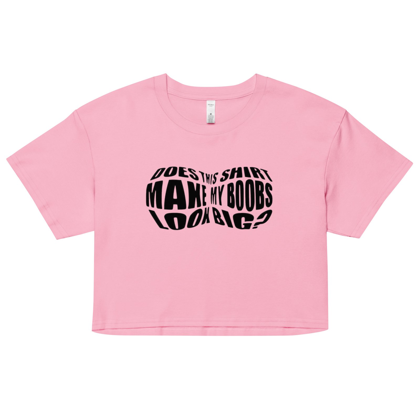 Does This Shirt Make My Boobs Look Big? Y2K Baby Tee | Tease Queen Retro Cropped Top | Flirty Attention-Hungry Meme Shirt - Image 6